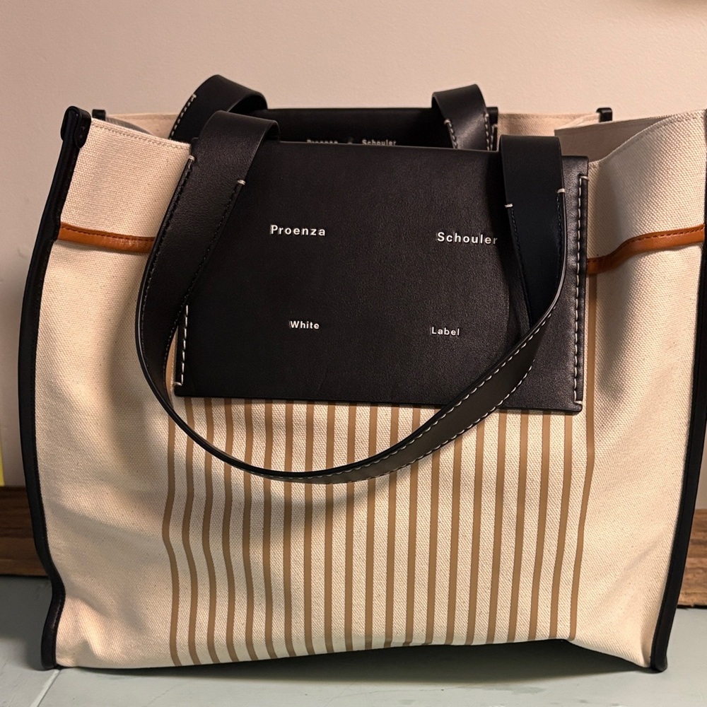 Proenza Schouler White Label Morris Large Striped Tote